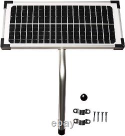 10 Watt Solar Panel Kit For Mighty Mule Automatic Gate Openers Black Cell NEW