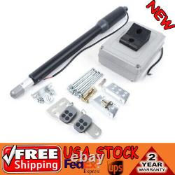 110V Automatic Gate Opener Single Swing Gate Opener Kit With Remote Control 325lbs