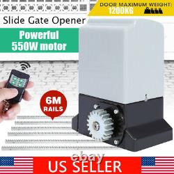 1200KG Sliding Gate Opener Driveway Motor Electric Operator 2RC 6 Meter Rack Kit