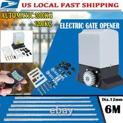 1200kg 2000kg Sliding Electric Gate Opener Auto Motor Remote 6x1M Heavy Duty Kit