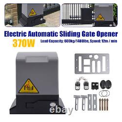 1322 lbs 600kg Sliding Gate Opener Electric Operator Automatic Motor Remote Kit