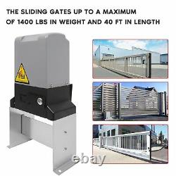 1400 lbs Sliding Gate Opener Automatic Operator Kit w Alarm system Remote