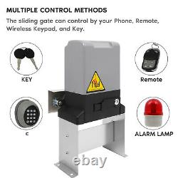 1800 lbs Sliding Gate Opener Automatic Operator Kit w Alarm system Remote