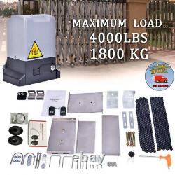1800lb/3500lbs Automatic Sliding Gate Opener Hardware Driveway Door Operator Kit