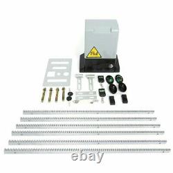 1800lbs 800KG Auto Sliding Gate Opener Operator Kit 6m Rack With 2 Remote Control