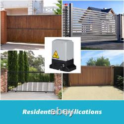 1800lbs/800KG Electric Sliding Gate Opener Automatic Kit with 2 Remote Controls