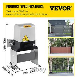 1800lbs Automatic Sliding Gate Opener Electric Door Operator with2 Remotes
