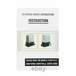 2000KG Electric Sliding Gate Opener Driveway Security Door Opener Kit + 2 Remote