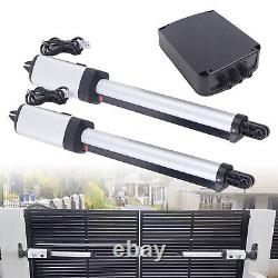 24V DC Automatic Gate Opener Dual Swing Gate Opener 700lbs Kit +2 remote control