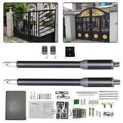 24V DC Automatic Gate Opener Electric Dual Swing Heavy Duty Kit 662lbs With Remote