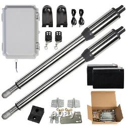 24V DC Gate Opener Kit Heavy Duty Auto Dual Swing 880lbs/400KG With 7AH Battery