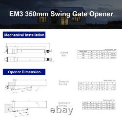 24V Double/Single Solar Auto Gate Opener Kit Swing Gates Accessories Optional