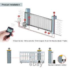 2600lbs Automatic Slide Gate Opener Electric Operator Door Security Kit 6m Rail