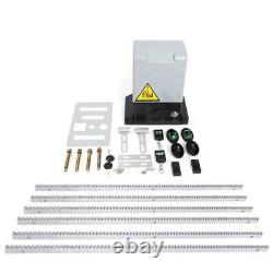 2600lbs Automatic Sliding Gate Opener Rack Driven with 2 Remotes & Complete Kit