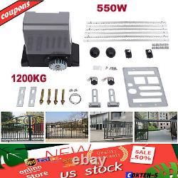 2700LB Automatic Sliding Gate Opener Rack Driven with 2 Remotes and Complete Kit