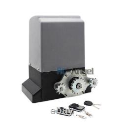 3100/4400LBS Electric Sliding Gate Opener Automatic Motor Remote Kit with20ftChain