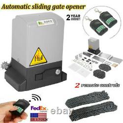 3300LB Electric Sliding Gate Opener Automatic Motor Remote Kit Heavy WF