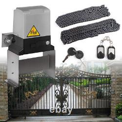 3300Lbs 550W Heavy Duty Sliding Electric Gate Opener Automatic Motor Remote Kit