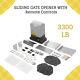 3300 Lbs Sliding Electric Gate Opener Automatic Motor Remote Kit Fencing Set Us