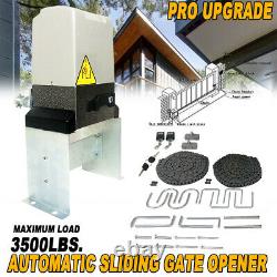 3500 lbs Automatic Sliding Gate Opener Motor Auto-Close Security System Kit