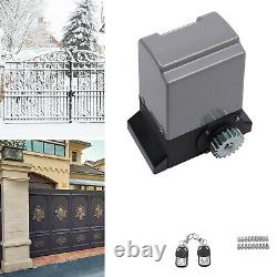370W Sliding Gate Opener for Gates Up to 1400Lbs with 2 Remote Controls Kit USA