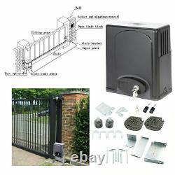 4000lb 1800KG Electric Sliding Gate Opener Auto 2 Remote Control with 6m Rack Kit