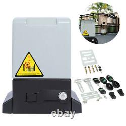 4000lbs 750W Electric Sliding Gate Opener 1800KG Automatic Motor Kit 2 remotes