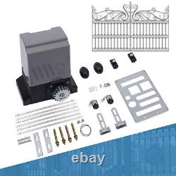 4400LBS Automatic Sliding Gate Opener Rack Driven With 2 Remotes & Complete Kit
