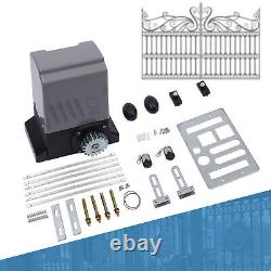 4400LBS Automatic Sliding Gate Opener Rack Driven with 2 Remotes & Complete Kit