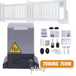 4400Lbs 750W Sliding Gate Opener Automatic Motor Remote Heavy Duty Complete Kit