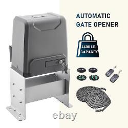 4400lb CO-Z Automatic 750W Sliding Gate Opener Kit Electric Operator 2 Remotes