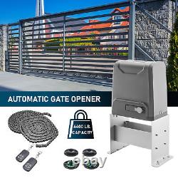4400lb CO-Z Automatic Sliding Gate Opener Kit Electric Door Operator 2 Remotes