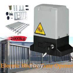 4409Lbs Sliding Electric Gate Opener Automatic Motor Remote Kit Heavy Duty Chain