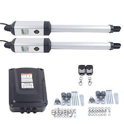 50W 24V Electric Gate Opener Dual Double Arm Kit Set+2 Remote Control New