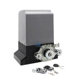 550W 3100LBS Electric Sliding Gate Opener Automatic Motor Remote Kit with30ftChain