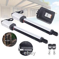 700lbs Heavy Duty Electric Automatic Gate Opener Dual ARM Swing 2 Remote Control