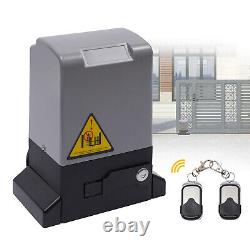 750W 4400lbs Heavy Duty Electric Sliding Gate Opener Automatic Motor Remote Kit