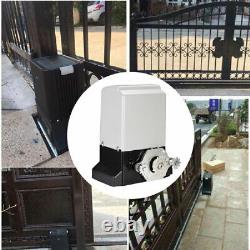 750W Electric Sliding Gate Opener, Infrared Door Operator Security Kit with Rack