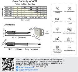 A3S Automatic Gate Opener Kit Light Duty Solar Single Gate Operator for Single S