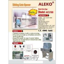 ALEKO Basic Kit Sliding Gate Opener For Super Heavy Gates Up To 100-ft 5700-lb