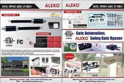 ALEKO ETL Listed Accessory Kit Gate Opener For Swing Dual Gates Up To 1300-lb