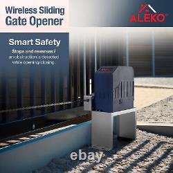ALEKO Electric Sliding Gate Opener for Sliding Gates Up to 40ft Long and 1400lb