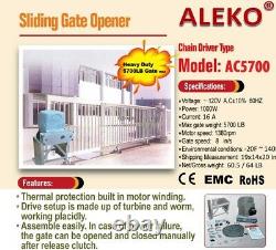 ALEKO Sliding Gate Opener For Super Heavy Gates Up To 100 ft 5700 lb Basic Kit