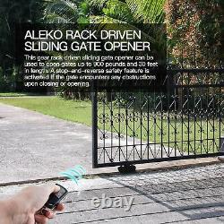 ALEKO Sliding Gate Opener Solar Kit 60W Door 900 lbs 30 Ft Two Remotes Driveaway