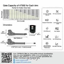 AT602 Dual Gate Opener Medium Duty Automatic Gate Opener Kit for Dual Swing