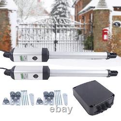 Aluminum Alloy Automatic Gate Opener Dual ARM Swing 2 Remote Control Heavy Duty