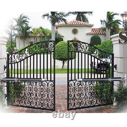 Automatic Arm Dual Swing Gate Opener Heavy Duty Kit Electric With Remote Control