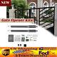 Automatic Arm Dual Swing Gate Opener Kit 650lbs Heavy Duty Electric & Remotes