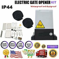 Automatic Electric Sliding Gate Opener 2700lbs Motor with 2 Remotes Heavy Duty Kit