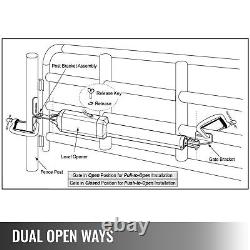 Automatic Heavy Duty Arm Dual Swing Gate Opener Swing Kit 1320lb With Remote